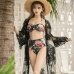画像3: SALE！【ビキニ】【水着】フラワーホルターハイウエストビキニ[YMT]