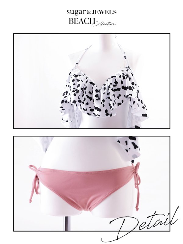 画像11: 【即日発送】【水着セール】【ビキニ】【水着】フリルショルダーダルメシアンビキニ[YMT]