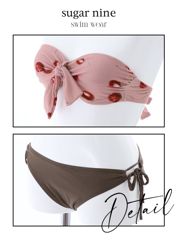 画像11: 【即日発送】【水着セール】【ビキニ】【水着】フロントリボンさくらんぼビキニ[YMT]