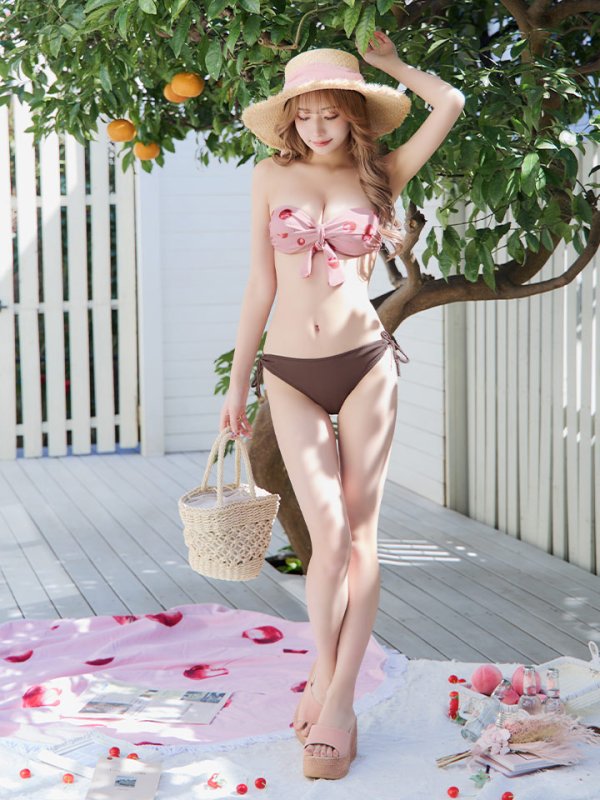 画像12: 【即日発送】【水着セール】【ビキニ】【水着】フロントリボンさくらんぼビキニ[YMT]