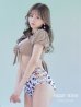 画像2: 【ビキニ】【水着】袖ありギャザーダルメシアンビキニ[YMT] (2)
