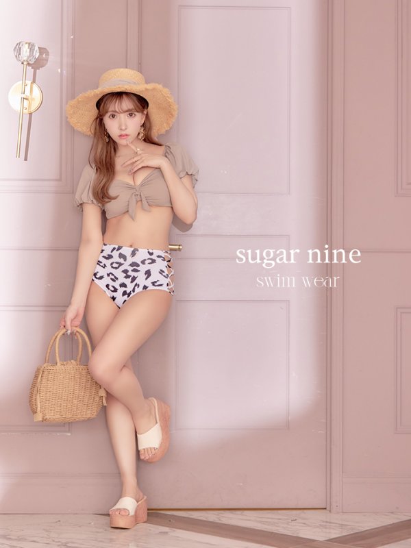 画像3: 【即日発送】【ビキニ】【水着】袖ありギャザーダルメシアンビキニ[YMT]