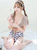 画像13: 【ビキニ】【水着】袖ありギャザーダルメシアンビキニ[YMT]