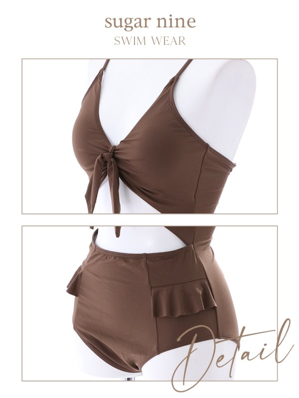 画像9: 【即日発送】【水着セール】【ビキニ】【水着】バストリボンワンピースビキニ[YMT]