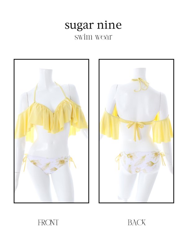 画像13: 【即日発送】【ビキニ】【水着】フリルショルダーフラワービキニ[YMT]