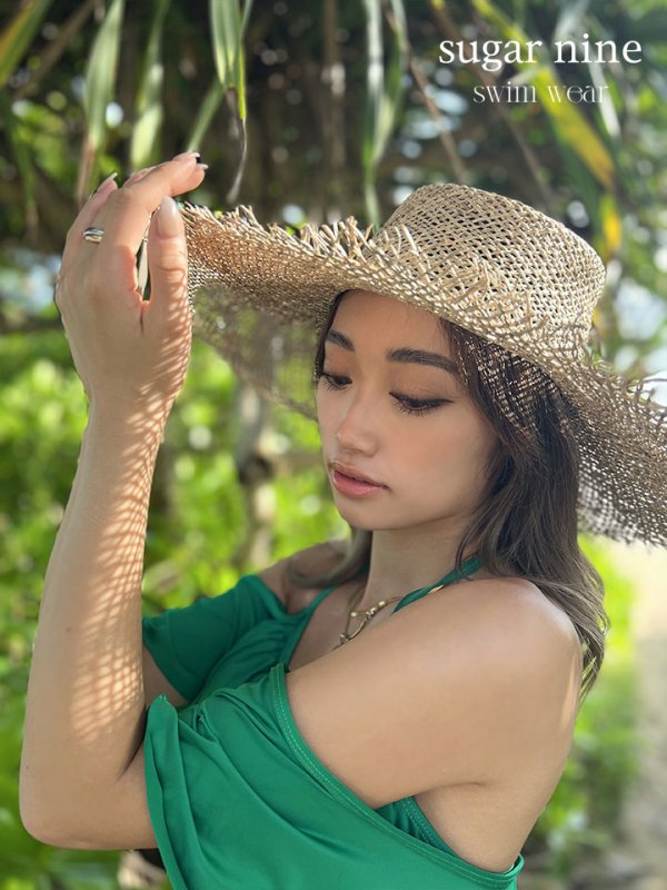 画像7: 【即日発送】SALE！【ビキニ】【水着】フリルショルダーリーフ柄ビキニ[YMT]