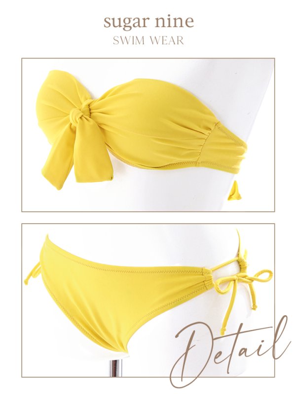 画像10: 【即日発送】【ビキニ】【水着】ワンカラーバンドゥビキニ[YMT]