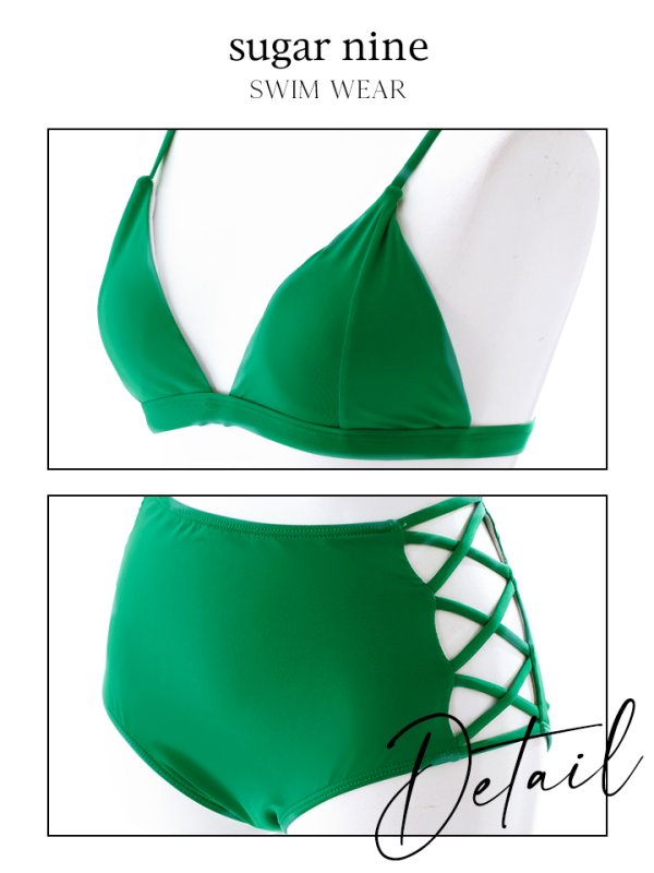 画像11: 【即日発送】【水着セール】【ビキニ】【水着】ワンカラーハイウエストビキニ[YMT]