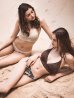 画像6: 【ビキニ】【水着】大理石/ 花柄/ バッククロスビキニ[YMT]