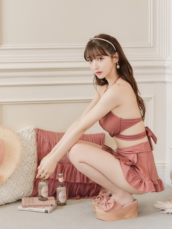 画像11: 【即日発送】【ビキニ】【水着】ホルターネックハイウエストビキニ[YMT]