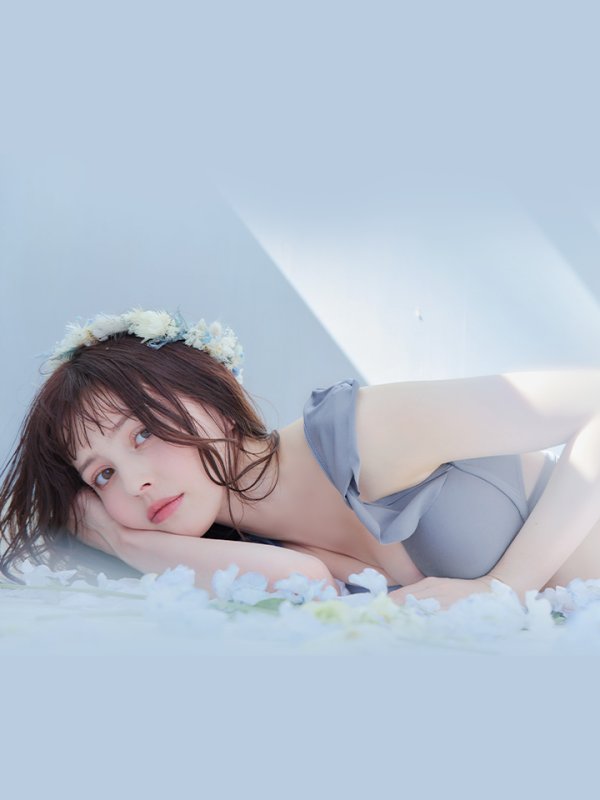 画像40: 【即日発送】【ビキニ】【水着】ショルダーフリルクロスビキニ/無地/シンプル[YMT]