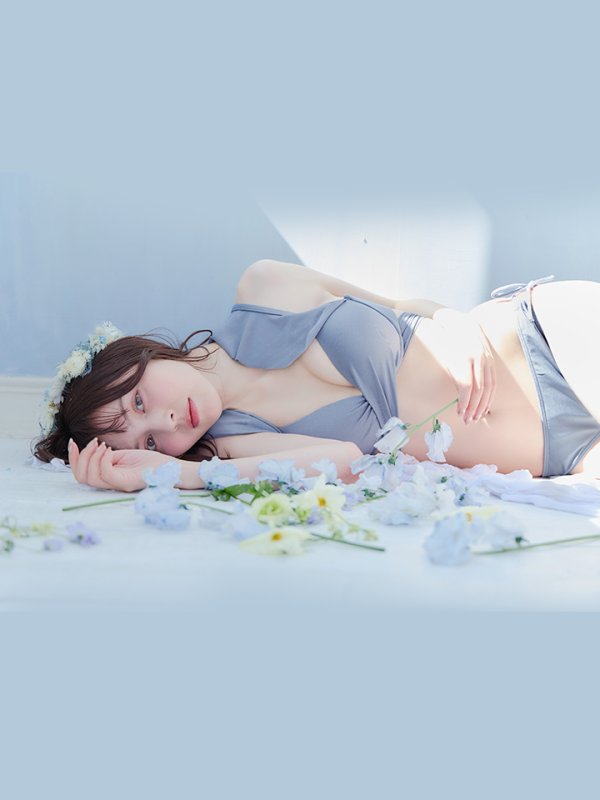 画像12: 【即日発送】【ビキニ】【水着】ショルダーフリルクロスビキニ/無地/シンプル[YMT]