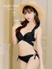 画像24: 【即日発送！】【ビキニ】【水着】ショルダーフリルクロスビキニ/無地/シンプル[YMT]