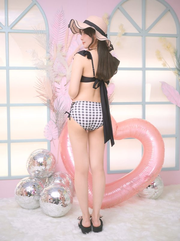 画像6: 【即日発送】【水着セール】【ビキニ】【水着】ギンガムフリルビキニ[M190-SW-23PY][YMT]