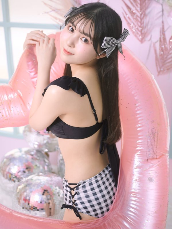 画像8: 【即日発送】【水着セール】【ビキニ】【水着】ギンガムフリルビキニ[M190-SW-23PY][YMT]