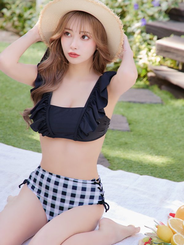 画像8: 【即日発送】【水着セール】【ビキニ】【水着】ギンガムフリルビキニ[M190-SW-23PY][YMT]