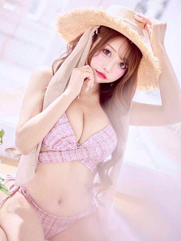 画像5: 【即日発送】【ビキニ】【水着】ツイードプリント バッククロスリボン クロスビキニ 2点セット[YMT]