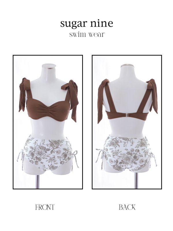 画像14: 【即日発送】【水着セール】【ビキニ】【水着】トワルドジュイ柄 / ショルダーリボンビキニ[YMT][M194-HS-23NN]