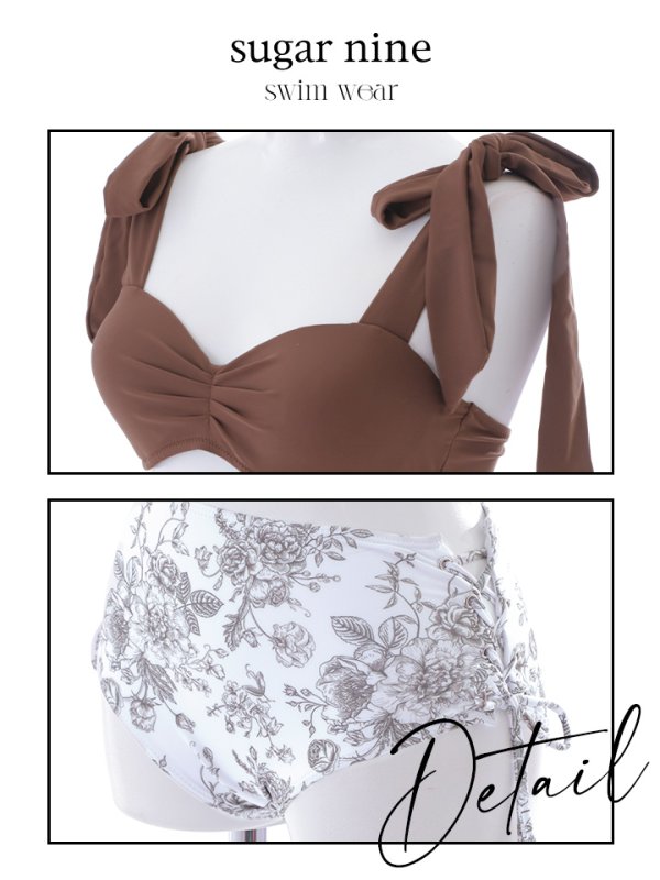 画像15: 【即日発送】【水着セール】【ビキニ】【水着】トワルドジュイ柄 / ショルダーリボンビキニ[YMT][M194-HS-23NN]