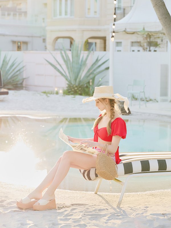 画像7: 【即日発送】【ビキニ】【水着】パフスリーブ2wayビキニ[YMT]