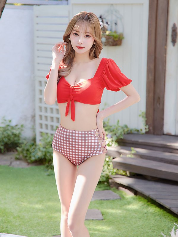 画像10: 【即日発送】【ビキニ】【水着】パフスリーブ2wayビキニ[M200-SW-23PY][YMT]