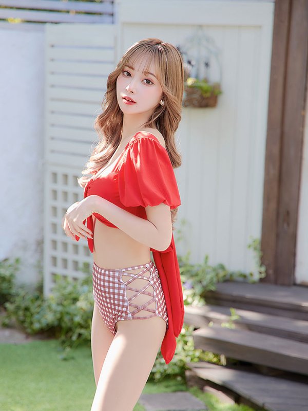 画像17: 【即日発送】【ビキニ】【水着】パフスリーブ2wayビキニ[M200-SW-23PY][YMT]