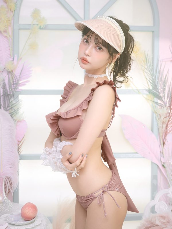 画像10: 【即日発送】【ビキニ】【水着】ニュアンス花柄フリル水着(MG-SN003)[YMT]