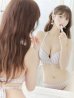 画像41: 【ビキニ】【水着】千鳥格子柄  バッククロスリボン クロスビキニ 2点セット[YMT]
