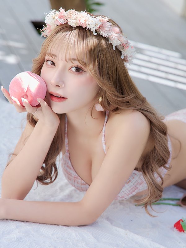 画像20: 【即日発送】【水着セール】【ビキニ】【水着】 ツイードプリント トライアングル ビキニ 2点セット[YMT]