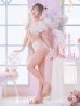 画像1: 【ビキニ】【水着】パフスリーブ 2way ツイードプリント ビキニ 2点セット[YMT] (1)