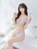 画像10: 【ビキニ】【水着】パフスリーブ 2way ツイードプリント ビキニ 2点セット[YMT]