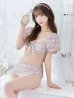 画像8: 【ビキニ】【水着】パフスリーブ 2way ツイードプリント ビキニ 2点セット[YMT]