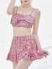 画像15: 【予約商品/6月下旬発送予定】【ビキニ】【水着】2WAYツイード柄ビッグリボンビキニ 2点セット[YMT]