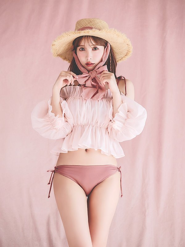 画像26: 【即日発送】【ビキニ】【水着】ショルダー紐シンプルビキニ 2点セット（MG-K018）[YMT]