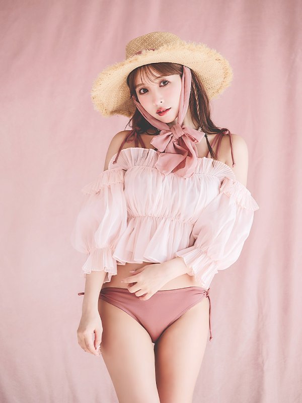 画像27: 【即日発送】【ビキニ】【水着】ショルダー紐シンプルビキニ 2点セット（MG-K018）[YMT]