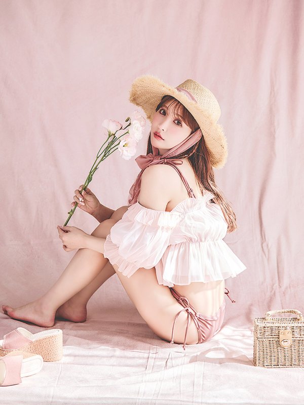 画像30: 【即日発送】【ビキニ】【水着】ショルダー紐シンプルビキニ 2点セット（MG-K018）[YMT]