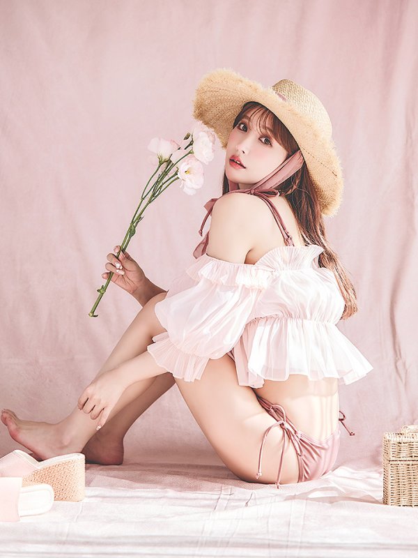 画像32: 【即日発送】【ビキニ】【水着】ショルダー紐シンプルビキニ 2点セット（MG-K018）[YMT]