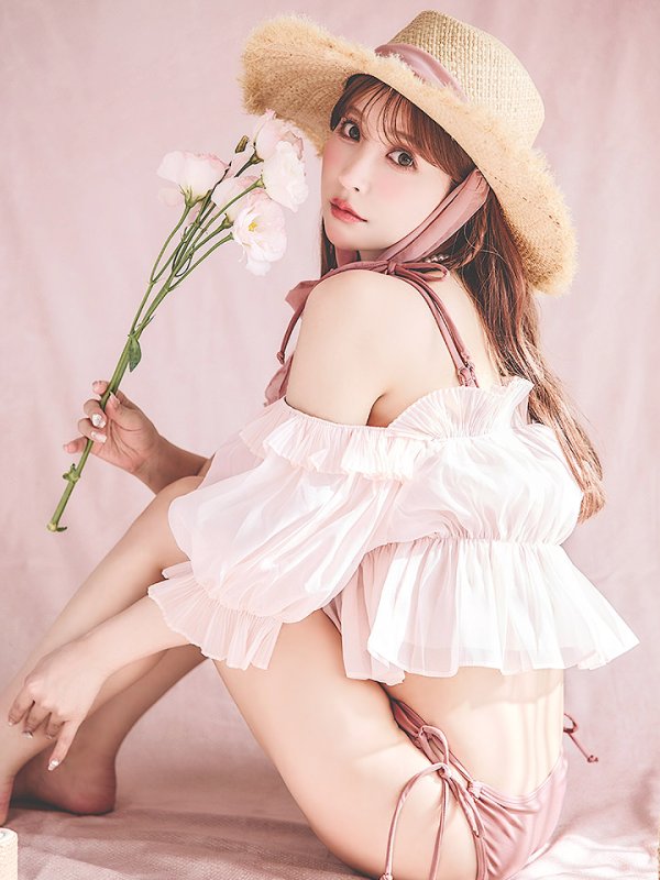 画像34: 【即日発送】【ビキニ】【水着】ショルダー紐シンプルビキニ 2点セット（MG-K018）[YMT]