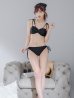 画像2: 【予約商品/6月下旬発送予定】【ビキニ】【水着】ショルダー紐シンプルビキニ 2点セット[YMT] (2)
