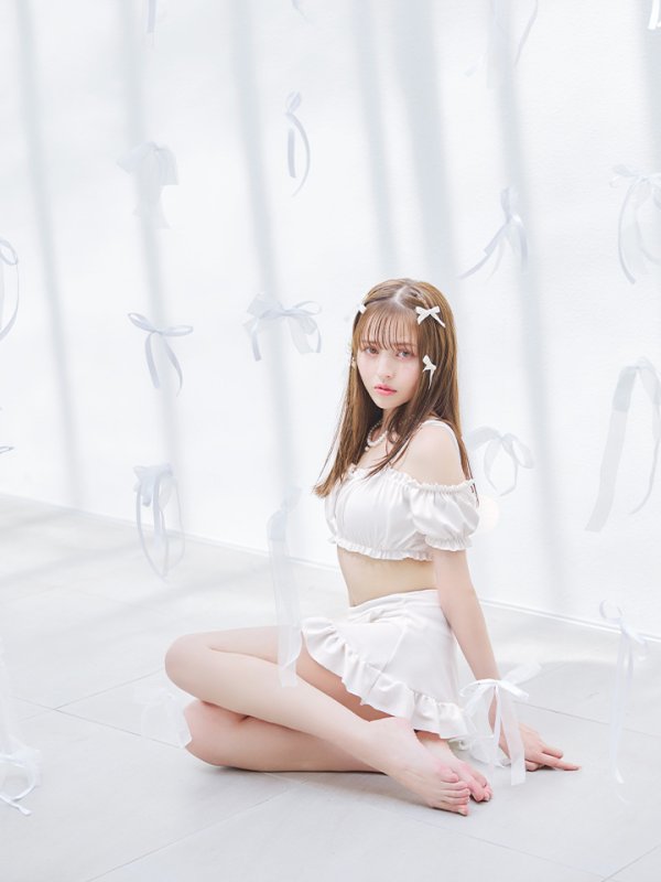 画像20: 【即日発送】【ビキニ】【水着】袖付きシャーリングトップス 4点セット[YMT]