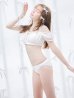 画像12: 【ビキニ】【水着】袖付きシャーリングトップス 4点セット【予約 / 7月上旬発送予定】[YMT]