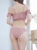画像27: 【即日発送！】【ビキニ】【水着】袖付きシャーリングトップス 4点セット【予約 / 7月上旬発送予定】[YMT]