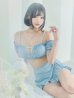 画像1: 【即日発送】【ビキニ】【水着】袖付きシャーリングトップス 4点セット[YMT] (1)