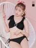 画像1: 【即日発送！】【ビキニ】【水着】肩リボンラウンドパールビキニ 2点セット[YMT] (1)