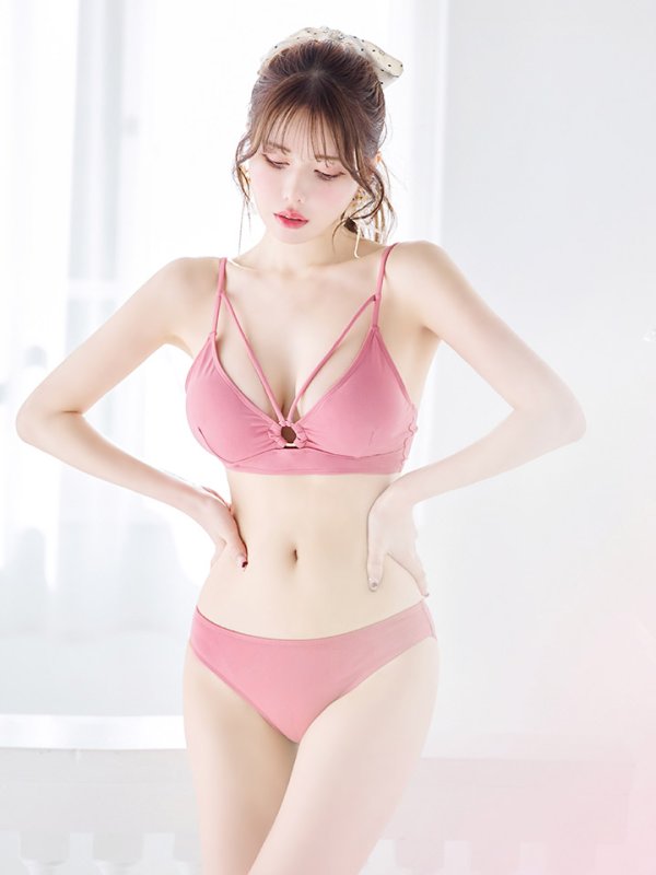 画像32: 【即日発送！】【ビキニ】【水着】ダブル紐バストアップシンプルビキニ 2点セット[YMT]