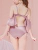 画像35: 【ビキニ】【水着】ハイウエストビッグラメリボン&ビジューキャミソールビキニ 2点セット【予約 / 7月中旬発送予定】[YMT]