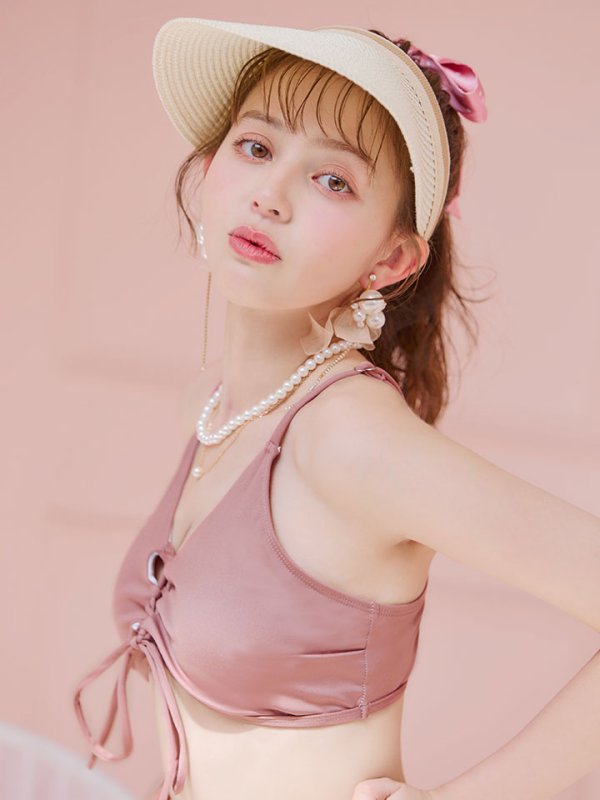 画像25: 【即日発送!】【ビキニ】【水着】レースアップトライアングルビキニ 2点セット[YMT]