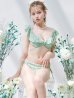 画像21: 【ビキニ】【水着】肩フリルツイード柄ビキニ 2点セット[YMT]