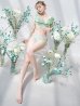 画像22: 【ビキニ】【水着】肩フリルツイード柄ビキニ 2点セット[YMT]