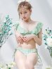 画像23: 【ビキニ】【水着】肩フリルツイード柄ビキニ 2点セット[YMT]